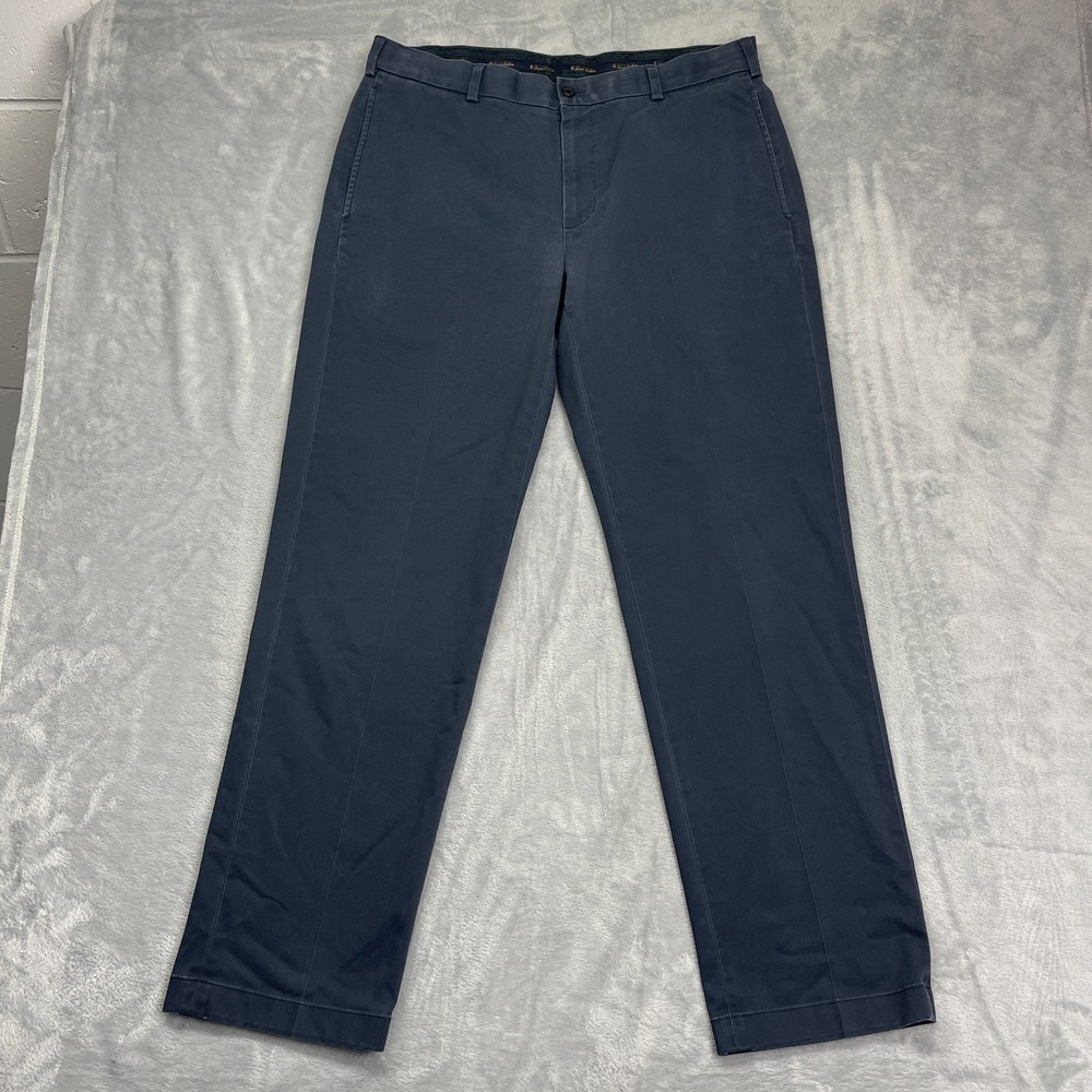 Brooks Brothers Advantage Chino Hudson Pants Mens 36/32 Navy Stretch Straight